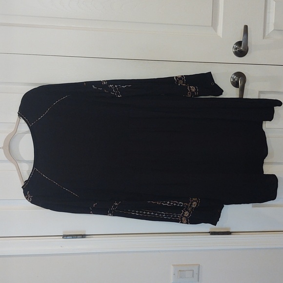 Knox Rose Black Embroidered Dress Vyshanka Vyshivani XXL NWT - Picture 5 of 9